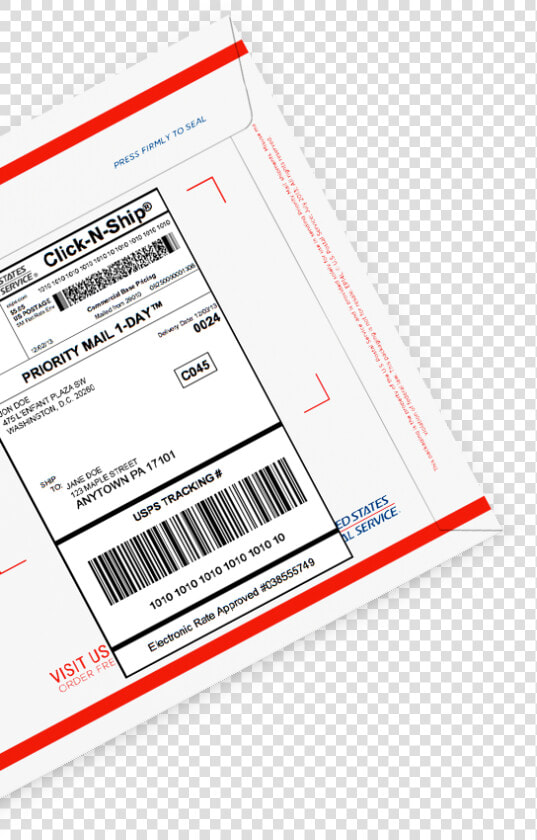 Label Priority Mail Flat Rate Envelope  HD Png DownloadTransparent PNG