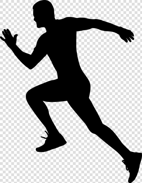 Transparent Runners Clipart   Man Running Silhouette Clipart  HD Png DownloadTransparent PNG