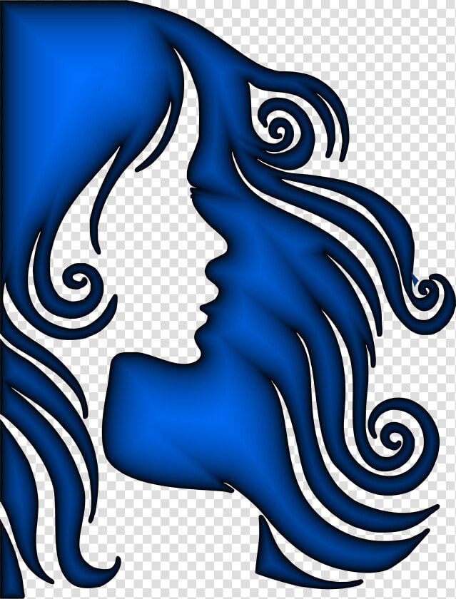 Hair Silhouette Clip Art   Long Hair Silhouette Png  Transparent PngTransparent PNG