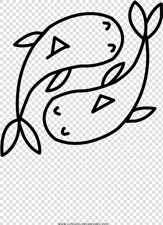 Pisces Coloring Page   Pisces Coloring Png  Transparent PngTransparent PNG