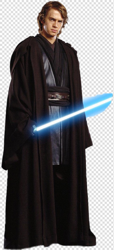 Star Wars Jedi Robe Medium   Anakin Skywalker Outfit Black  HD Png DownloadTransparent PNG