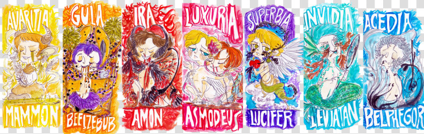 Seven Deadly Sins By Rompopita On Deviantart   Colours For The Seven Deadly Sins  HD Png DownloadTransparent PNG