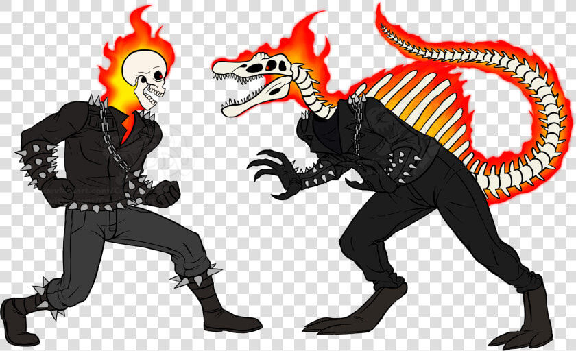 Ghost Riders   Sketch Commission   Ghost Rider T Rex  HD Png DownloadTransparent PNG