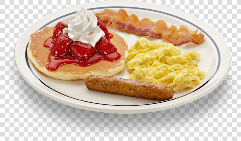 Ihop Pancakes Scrambled Eggs And Bacon  HD Png DownloadTransparent PNG