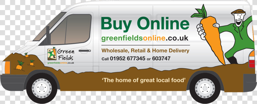 Green Fields Delivery Van   Commercial Vehicle  HD Png DownloadTransparent PNG