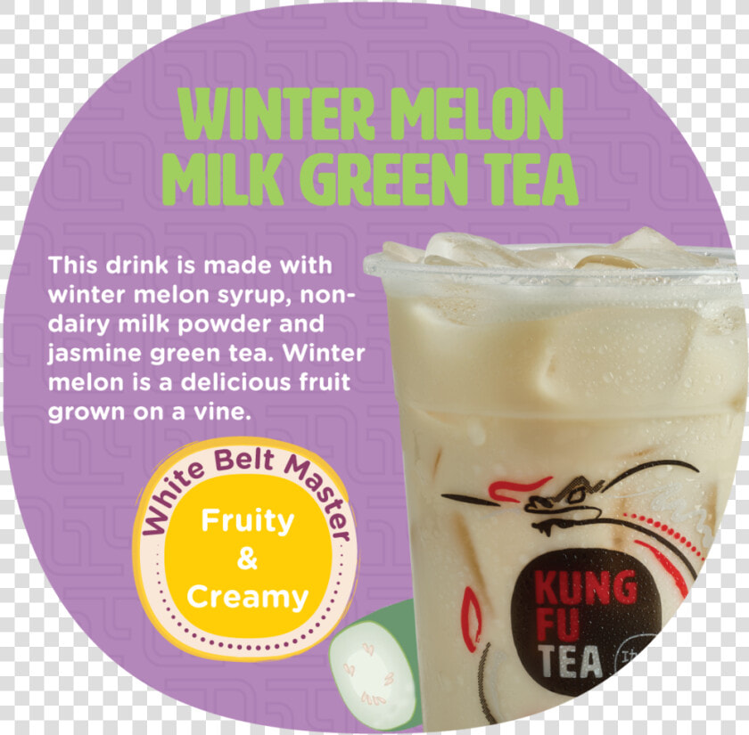 Winter Melon Green Milk Tea Back   Frappé Coffee  HD Png DownloadTransparent PNG