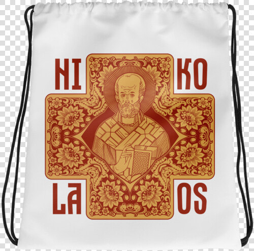 Saint Nicholas Drawstring Bag Red And Gold Version   Als Can Kiss My Fuzzy Butt  HD Png DownloadTransparent PNG