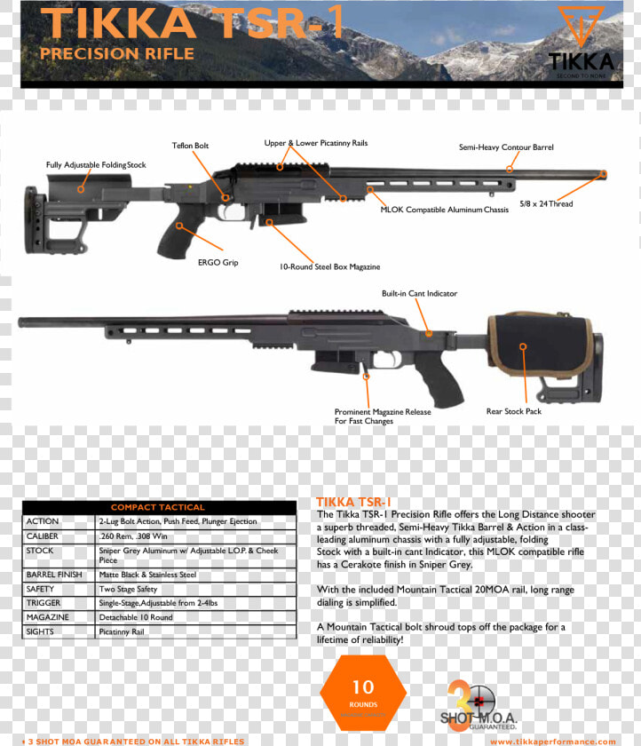 Tsr 1 Sell Sheet3   Tikka T3 Precision  HD Png DownloadTransparent PNG