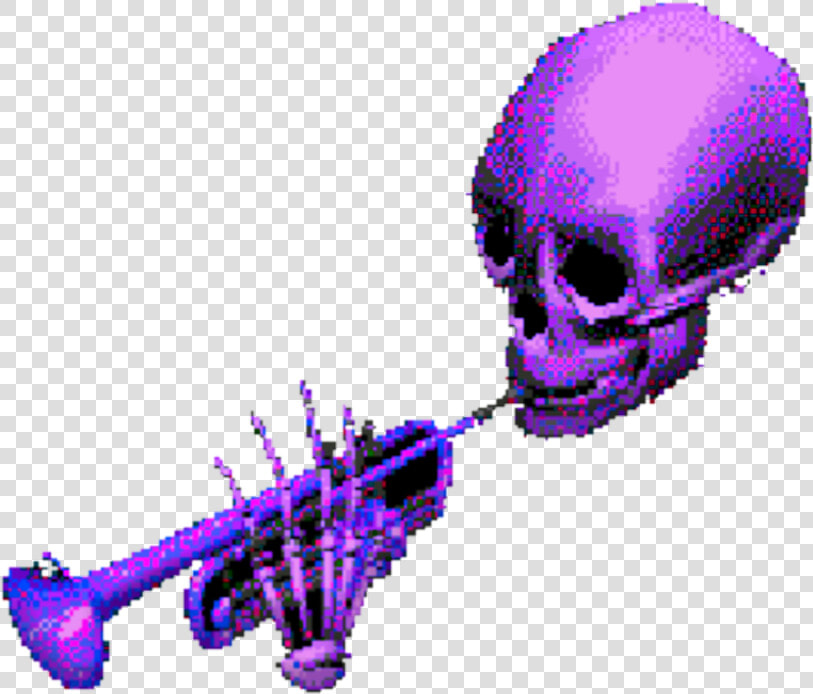  skeleton  trumpet  vaporwave  aesthetic   Trumpet Vaporwave  HD Png DownloadTransparent PNG