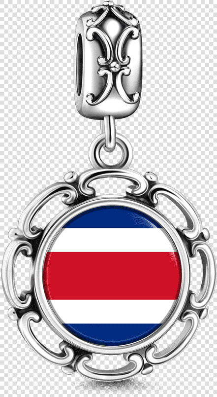 Costa Rica Flag Dangle Charm Silver Class   Portable Network Graphics  HD Png DownloadTransparent PNG