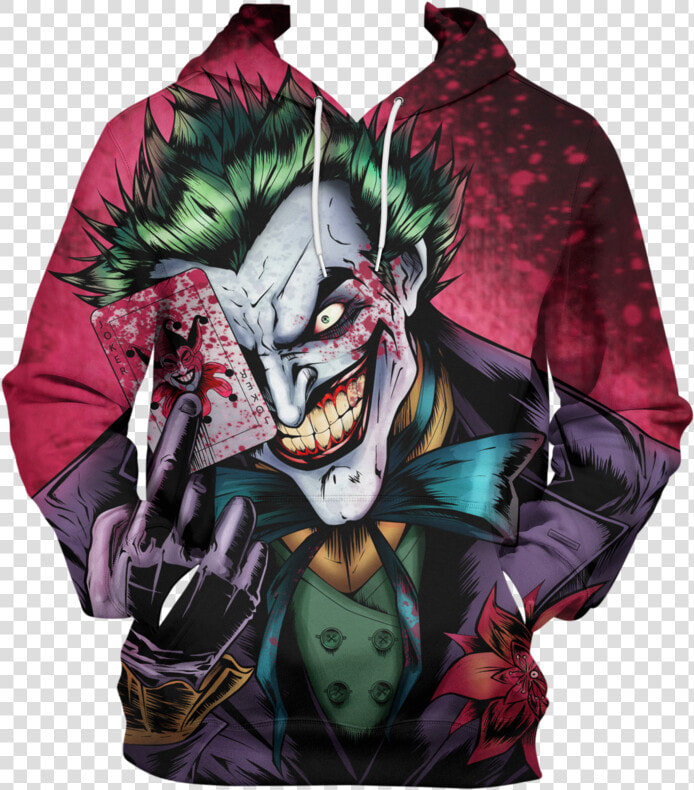 Joker Comic Pullover Hoodie   Joker Png  Transparent PngTransparent PNG