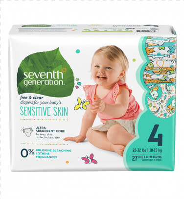 Seventh Generation Stage 4 Baby Diapers   Seventh Generation Diapers And Wipes  HD Png DownloadTransparent PNG