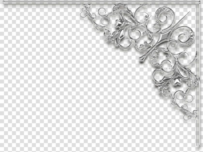 Corner Frame Divider Free Picture   Silver Wedding Frame Png  Transparent PngTransparent PNG