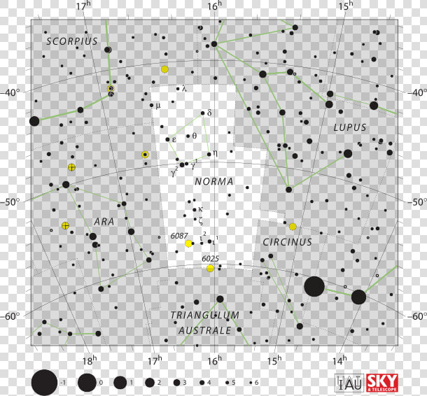 Norma Constellation With Stars Names  HD Png DownloadTransparent PNG