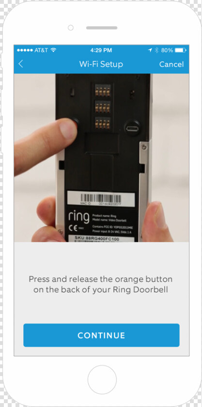 Setup Button On Ring Doorbell  HD Png DownloadTransparent PNG