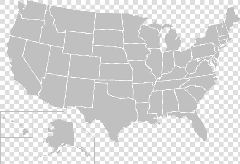 Blankmap Usa   Map Of United States Grey  HD Png DownloadTransparent PNG