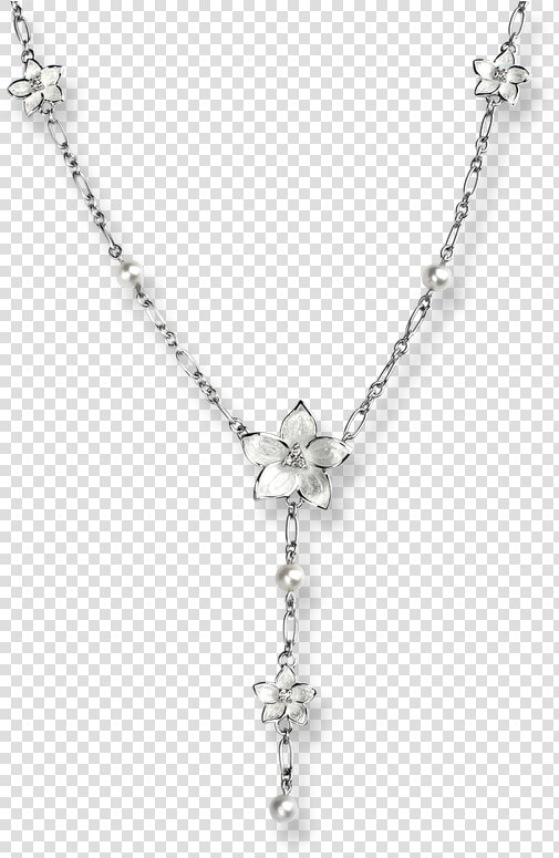 Nicole Barr Designs Sterling Silver Stephanotis Floral   Necklace  HD Png DownloadTransparent PNG