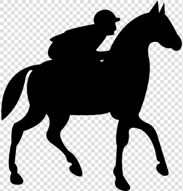 Jockey Riding On Black Walking Horse Free Vector Icon  HD Png DownloadTransparent PNG