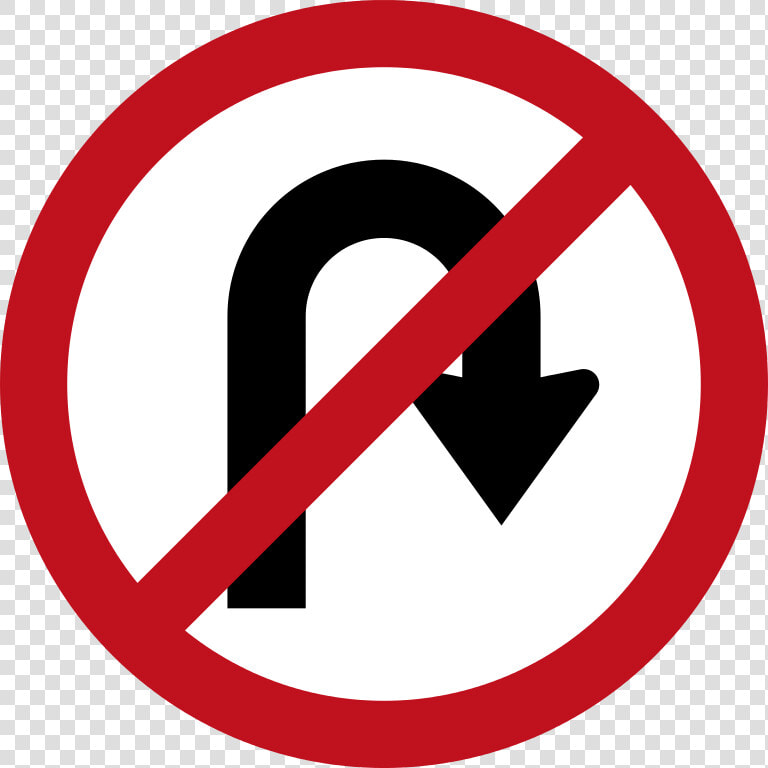 U Turn Sign Png Free Download   No U Turn Sign Australia  Transparent PngTransparent PNG