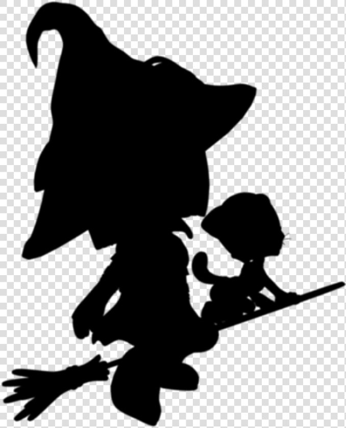  silhouette  witch  broom  flyingwitch  cat  editedbyme   Illustration  HD Png DownloadTransparent PNG