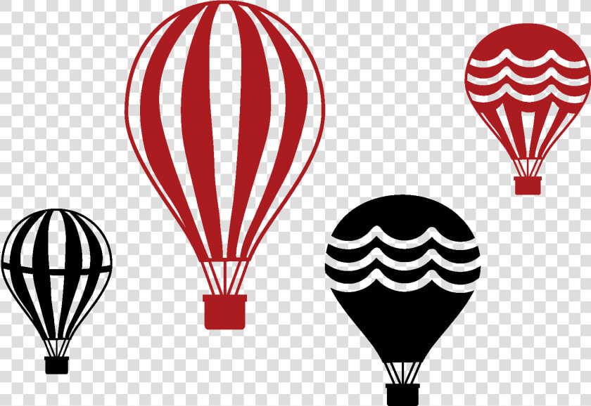 Set Of Four Vintage Hot Air Balloons   Hot Air Balloon Png  Transparent PngTransparent PNG