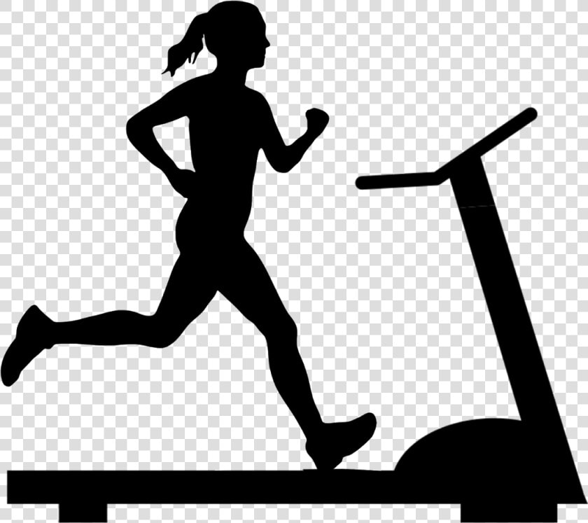 Woman  Run  Treadmill  Silhouette  Sport  Fit  Fitness    Treadmill Silhouette  HD Png DownloadTransparent PNG