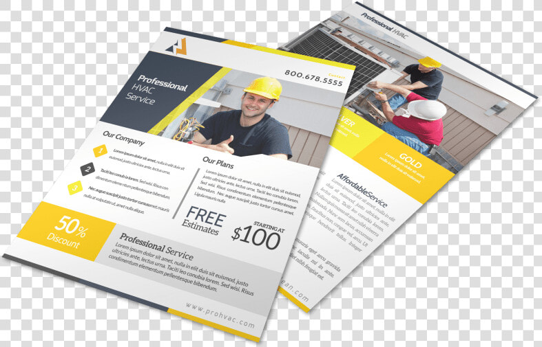 Hvac Free Estimates Flyer Template Preview   Flyer  HD Png DownloadTransparent PNG