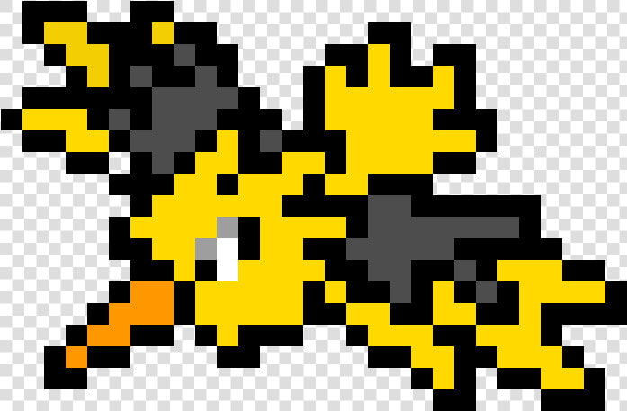 Pixel Art Pokemon Zapdos  HD Png DownloadTransparent PNG