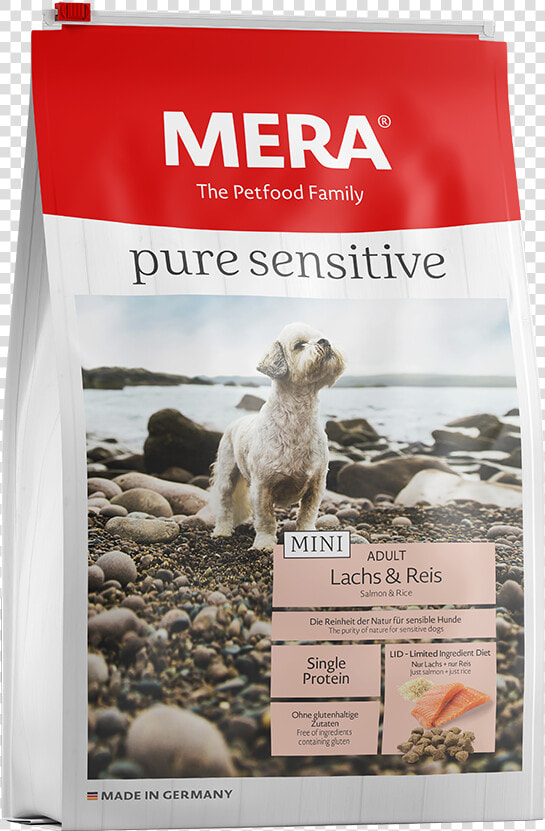 Dog Food Mera Pure Sensitive Mini Salmon  amp  Rice For   Mera Dog Food Malaysia  HD Png DownloadTransparent PNG