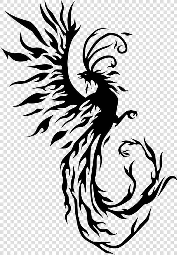 Phoenix Png Clipart   Tribal Phoenix Tattoo Transparent  Png DownloadTransparent PNG