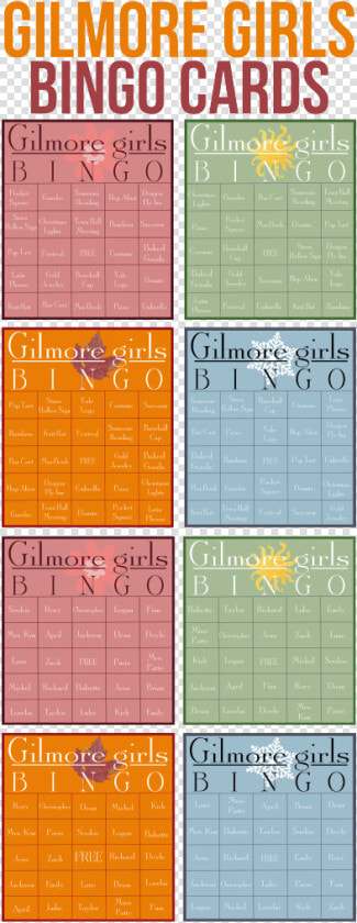 These Gilmore Girls Bingo Cards Would Be Perfect For   Gilmore Girls Bingo Card  HD Png DownloadTransparent PNG