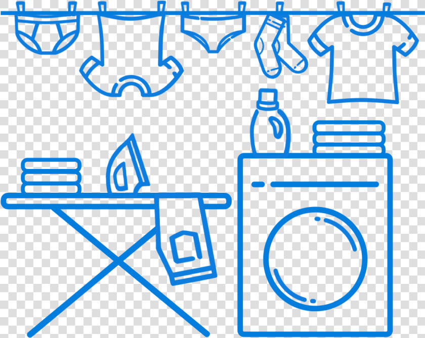 A Laundry Room With Clothes On A Hanger And An Iron   Laundry  HD Png DownloadTransparent PNG