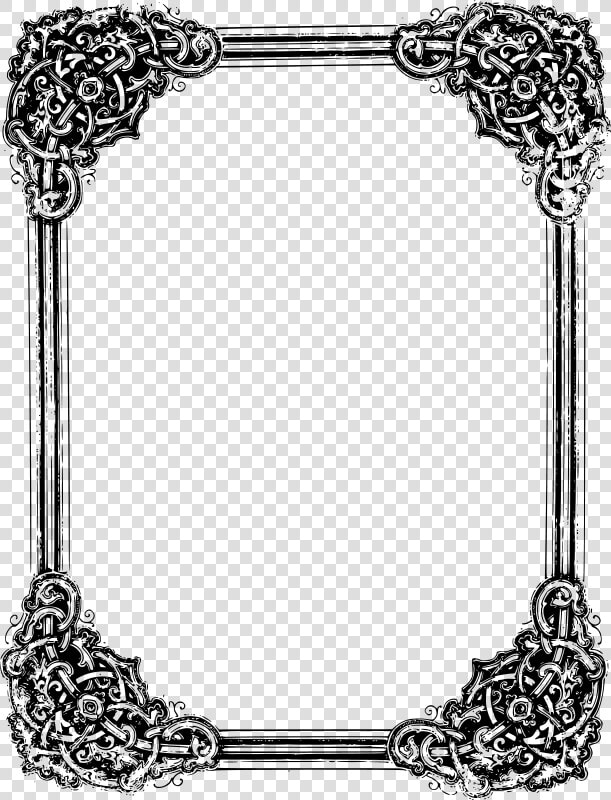 Transparent Balloon Borders Clipart   Black Ornate Frame Border  HD Png DownloadTransparent PNG