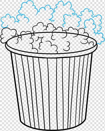 How To Draw Popcorn   Drawing Of Popcorn  HD Png DownloadTransparent PNG