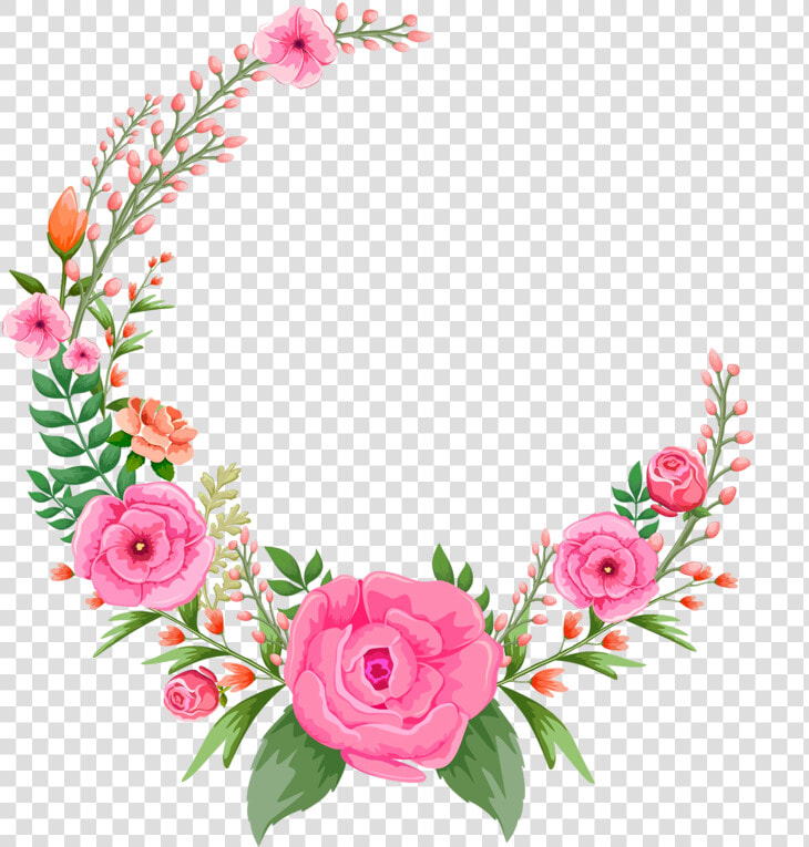 Pink Rose Flowers Flower Frame Free Hd Image   Pink Flower Frame Png  Transparent PngTransparent PNG