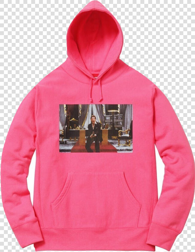 Supreme Scarface Pink Hoodie  HD Png DownloadTransparent PNG