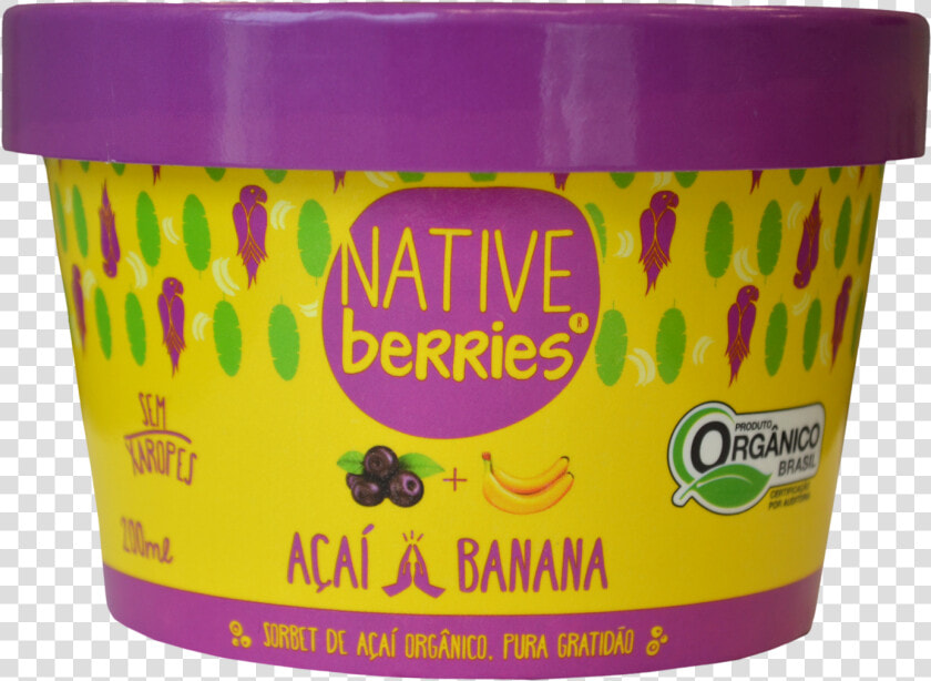 Açaí Com Banana   Acai W  Banana   Native Org Frozen Acai W Banana 200ml  HD Png DownloadTransparent PNG