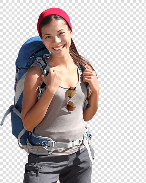 Backpacker Girl Ocean Beah Hotel   Backpacker Transparent  HD Png DownloadTransparent PNG