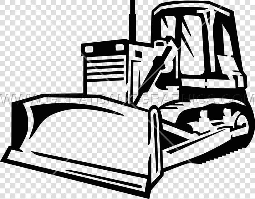 Bulldozer Black And White Line Art Clip Art   Bulldozer Black And White Clipart  HD Png DownloadTransparent PNG