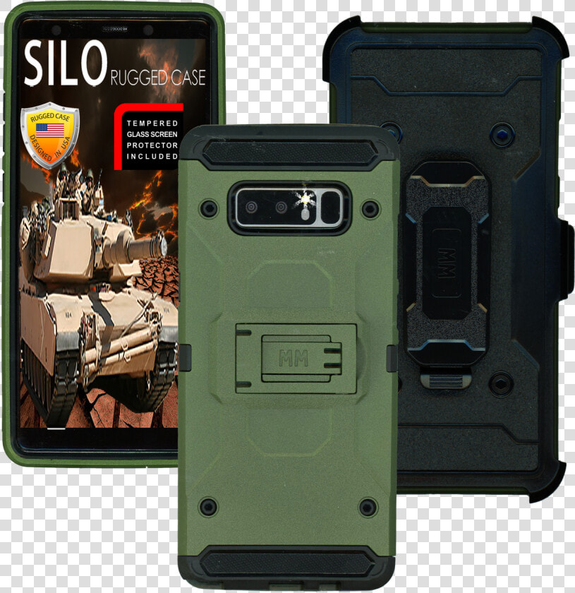 Samsung Galaxy Note 8 Mm Silo Rugged Case Army Green   Mobile Phone  HD Png DownloadTransparent PNG