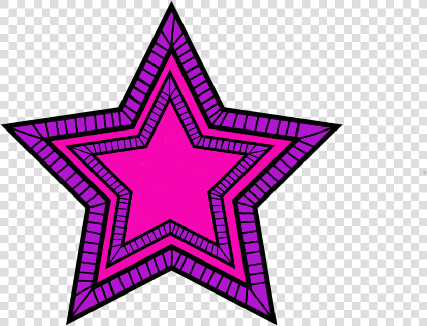  ✿ estrella ✿  Clipart  Stars  Black And White   Gold And Pink Star  HD Png DownloadTransparent PNG