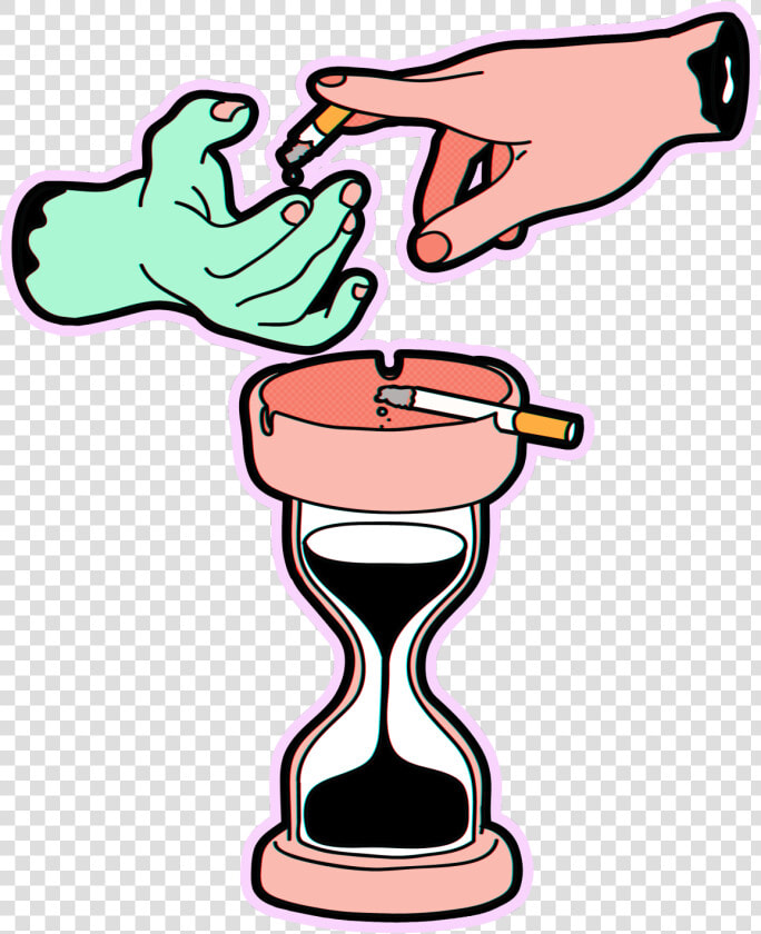 Smoke Cigarette Cigarette Hour Glass Glass Smoke Zombie  HD Png DownloadTransparent PNG