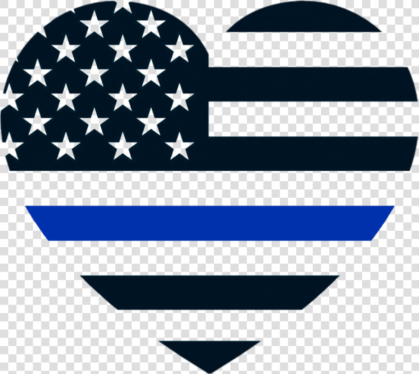 Thin Blue Line Flag Heart Clipart   Png Download   Thin Blue Line Flag Heart  Transparent PngTransparent PNG