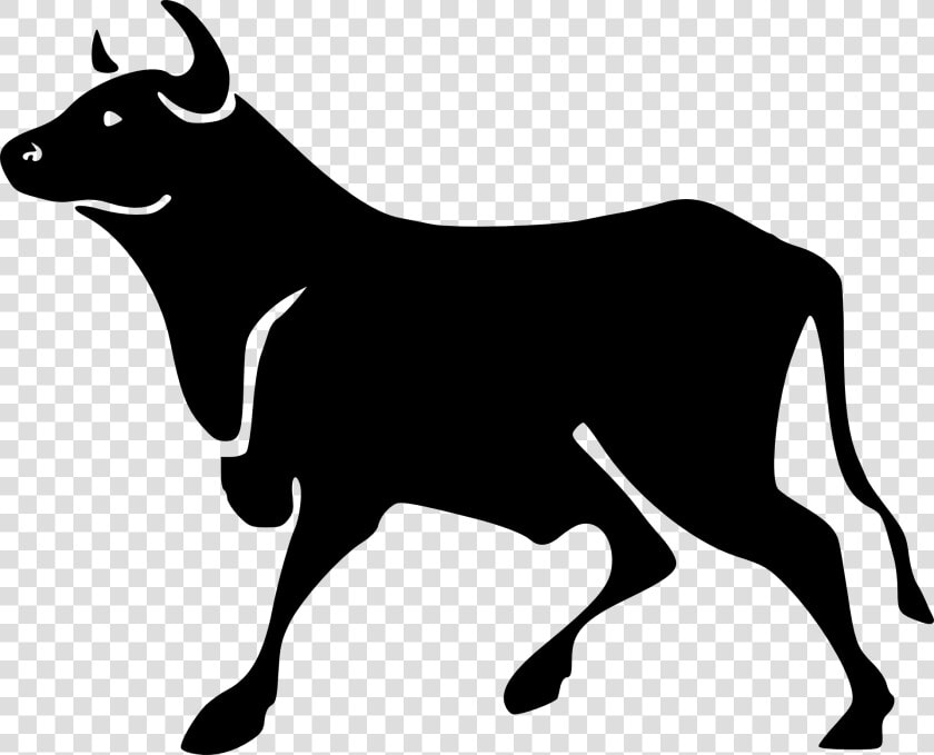 Bull Cattle Clip Art   Transparent Background Bull Silhouette  HD Png DownloadTransparent PNG