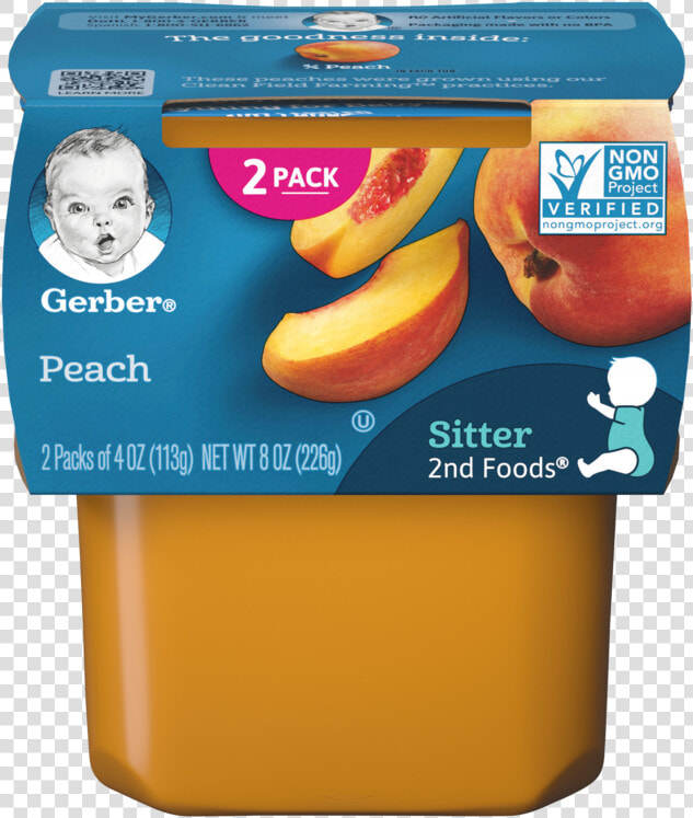 2nd Foods Peach   Gerber Mac And Cheese  HD Png DownloadTransparent PNG