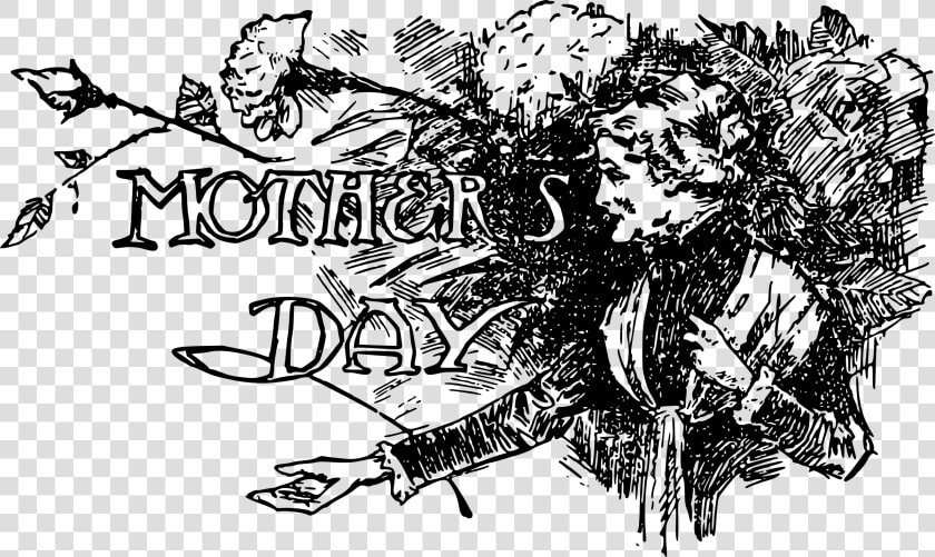 Mother S Day Title Clip Arts   Black And White Mother  39 s Day Clip Art  HD Png DownloadTransparent PNG