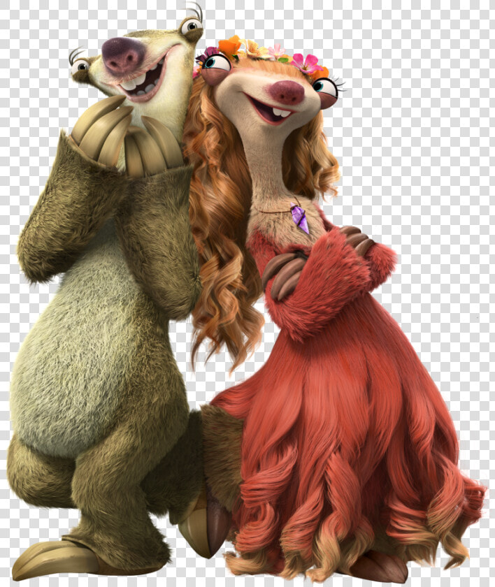 Ia5 Char Shot Sid Brooke 2 Ice Age Sid  Ice Age Collision   Ice Age Sid And Brooke  HD Png DownloadTransparent PNG