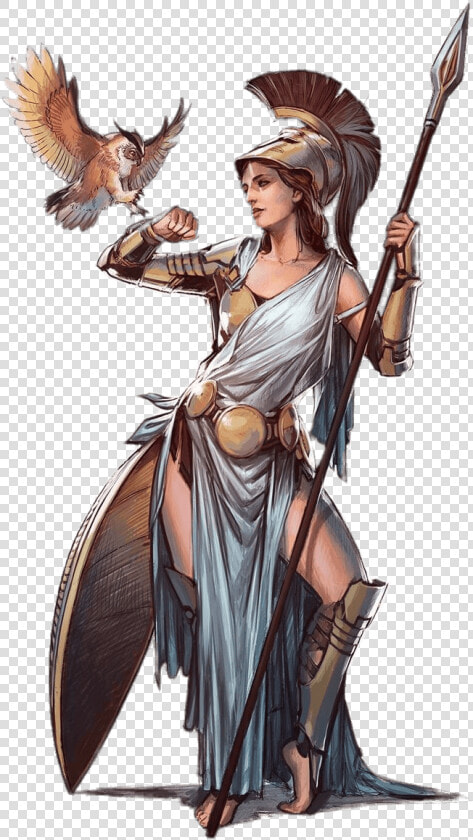 Athena Illustration   Goddess Athena Greek Mythology  HD Png DownloadTransparent PNG