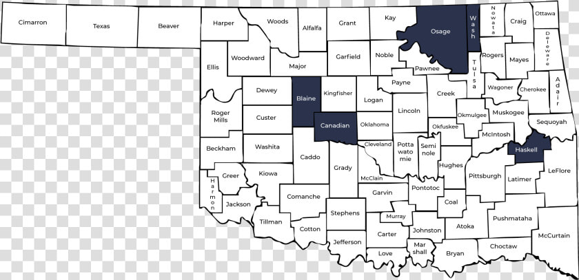 Oklahoma State Map With Counties   Texas County Ok  HD Png DownloadTransparent PNG