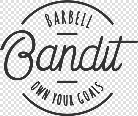 Barbell Bandit Logo Barbell Handwriting Vintage Badge   Calligraphy  HD Png DownloadTransparent PNG